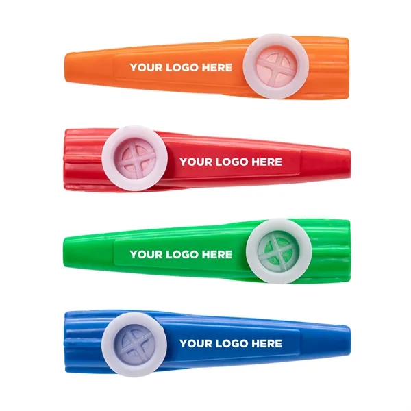 3.5" plastic kazoo with multiple color options and customization.... from ASI 42016 Brighter Promotions Inc