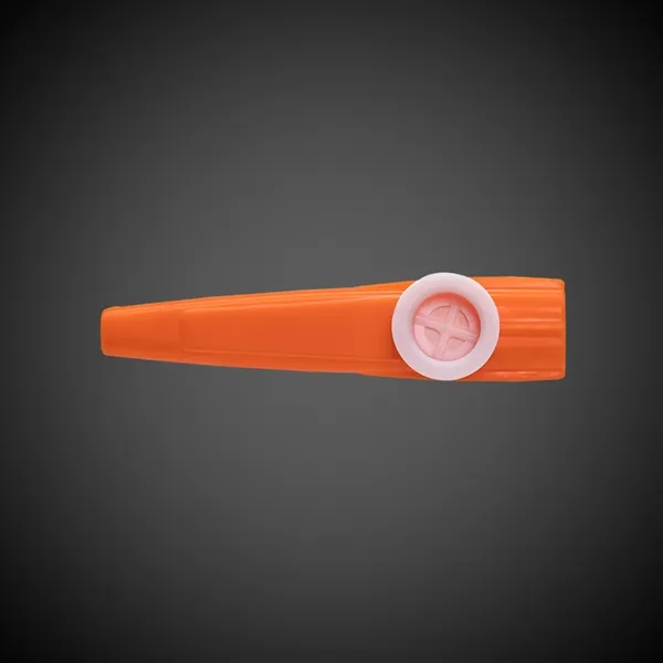 3.5" orange plastic kazoo with multiple customization options.... from ASI 42016 Brighter Promotions Inc