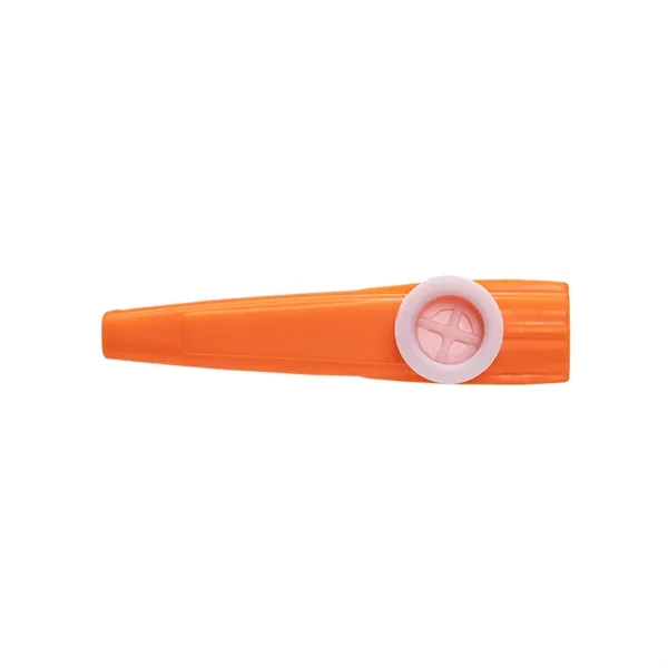 3.5" orange plastic kazoo with multiple customization options.... from ASI 42016 Brighter Promotions Inc