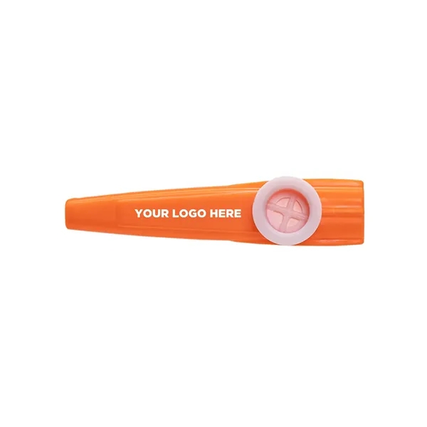 3.5" orange plastic kazoo with multiple customization options.... from ASI 42016 Brighter Promotions Inc
