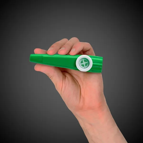 3.5" orange plastic kazoo with multiple customization options.... from ASI 42016 Brighter Promotions Inc