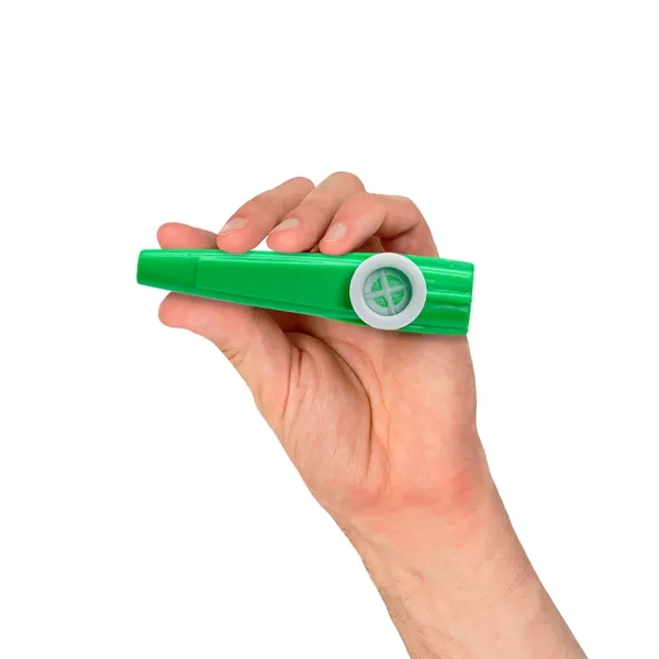 3.5" orange plastic kazoo with multiple customization options.... from ASI 42016 Brighter Promotions Inc