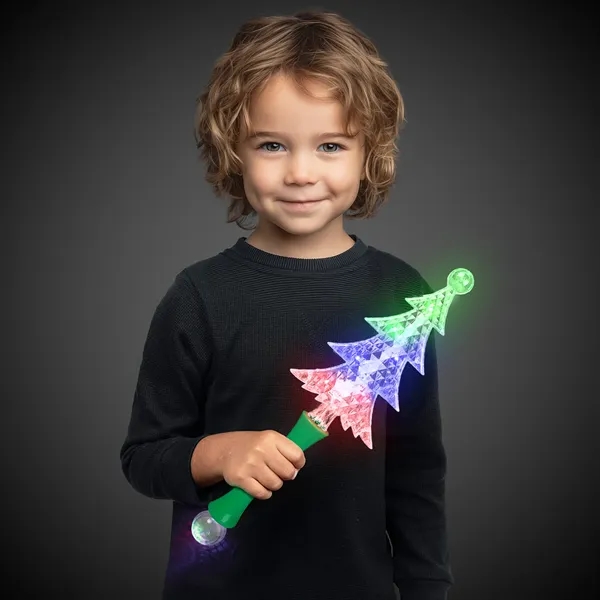 Plastic, LED Christmas tree wand with three light settings.... from ASI 42016 Brighter Promotions Inc