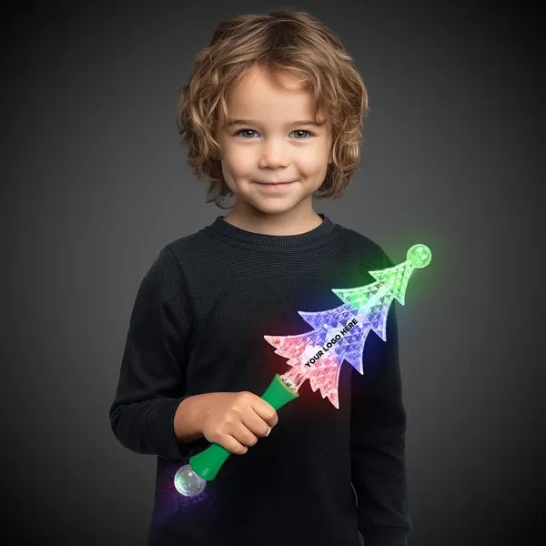 Plastic, LED Christmas tree wand with three light settings.... from ASI 42016 Brighter Promotions Inc