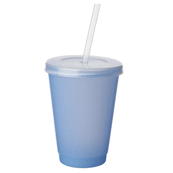 16 oz. color changing tumbler with straw and 1 color silkscreen... from ASI 37218 Athena Promo (tm)