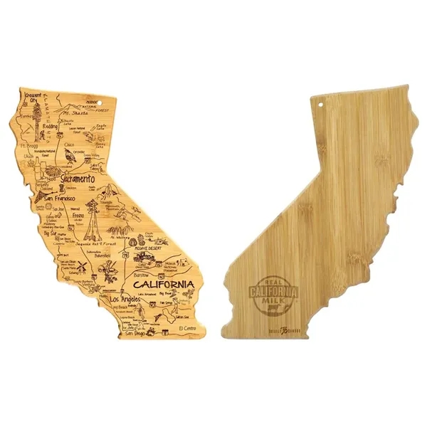 Bamboo serving/cutting board in the shape of USA destinations.... from ASI 88060 Snugz/USA Inc