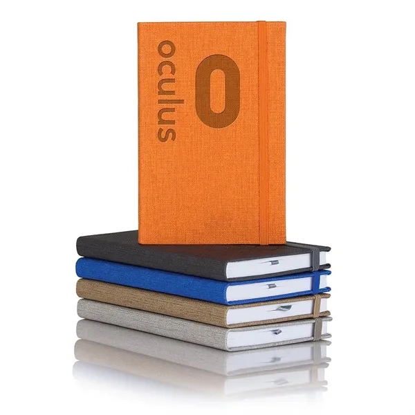 Pocket-sized journal with 160 pages or gray ruled paper, silver ribbon... from ASI 68507 The Magnet Group / Castelli