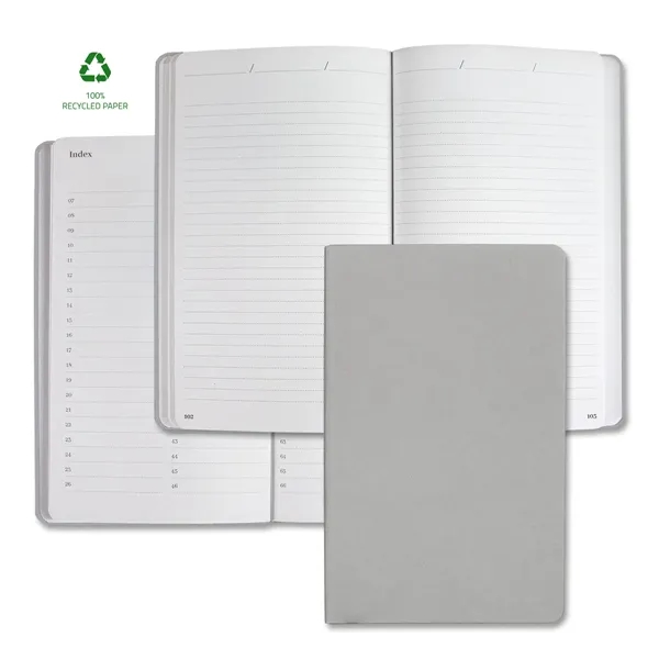 Journal with recycled paper and cover, grey dotted ruled format, page-numbering... from ASI 68507 The Magnet Group / Castelli