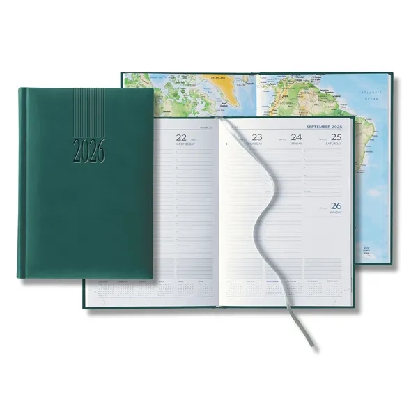 128 mid-size weekly planner with silver ribbon marker, perforated page corners... from ASI 68507 The Magnet Group / Castelli
