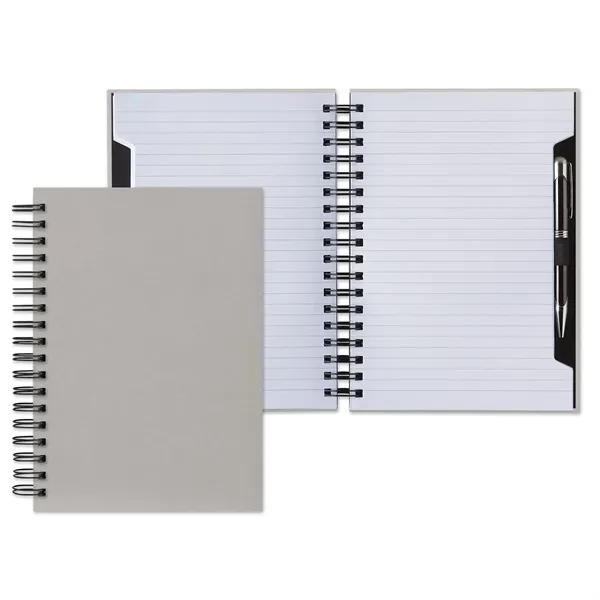 Double spiral-bound journal with 288 white pages, metal pen, pen loop,... from ASI 68507 The Magnet Group / Castelli