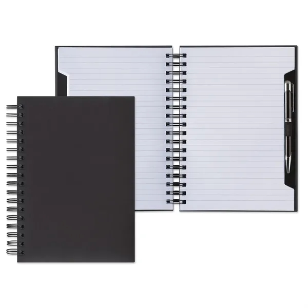 Double spiral-bound journal with 288 white pages, metal pen, pen loop,... from ASI 68507 The Magnet Group / Castelli