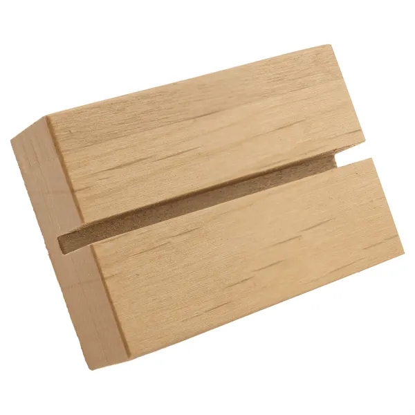 Alder wood base with selectable slot size for customized signage and... from ASI 72657 Active Life Promo / Apres Ski Ingrain Promo