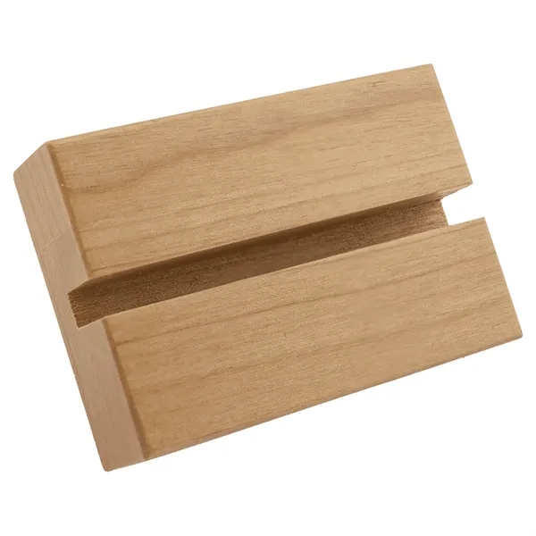 Alder wood base with selectable slot size for customized signage and... from ASI 72657 Active Life Promo / Apres Ski Ingrain Promo