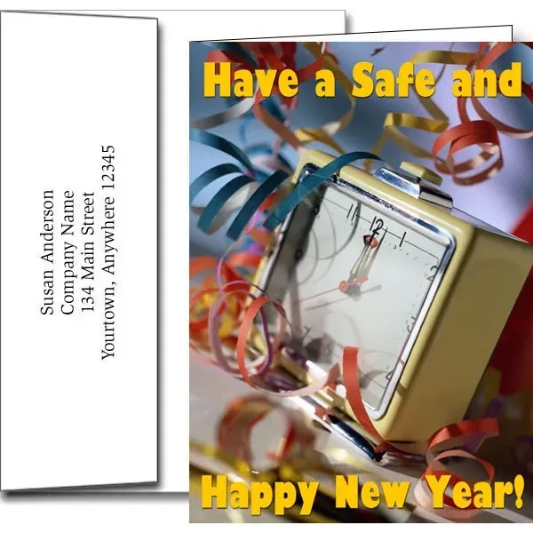 New Years greeting cards with fireworks design... from ASI 46719 Corner Lot Marketing Inc / CLMPromotions