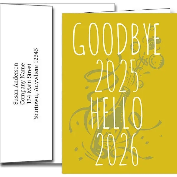 New Years greeting cards with fireworks design... from ASI 46719 Corner Lot Marketing Inc / CLMPromotions