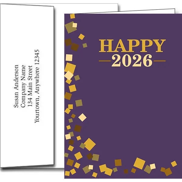 New Years greeting cards with fireworks design... from ASI 46719 Corner Lot Marketing Inc / CLMPromotions