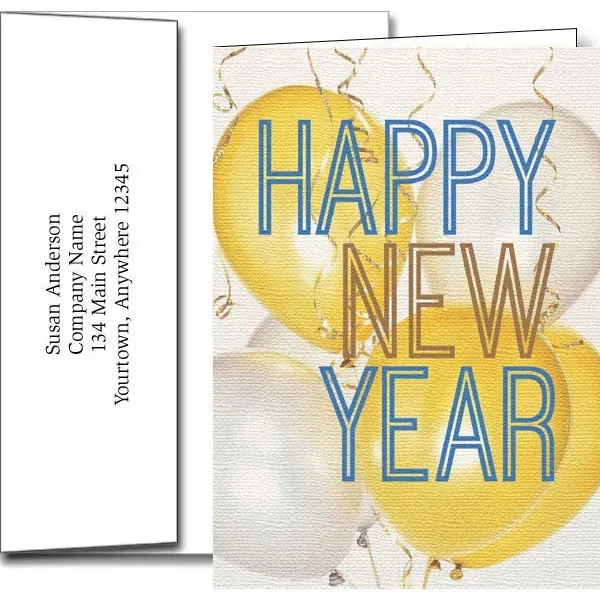 New Years greeting cards with fireworks design... from ASI 46719 Corner Lot Marketing Inc / CLMPromotions