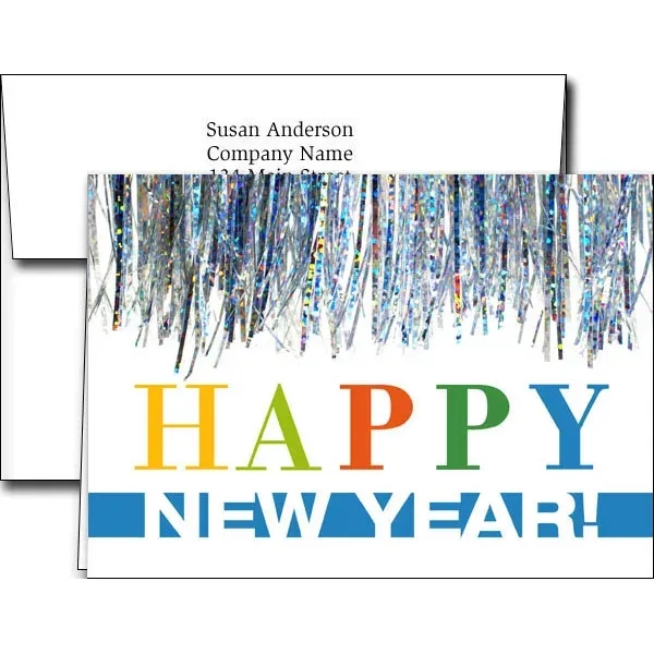 New Years greeting cards with fireworks design... from ASI 46719 Corner Lot Marketing Inc / CLMPromotions