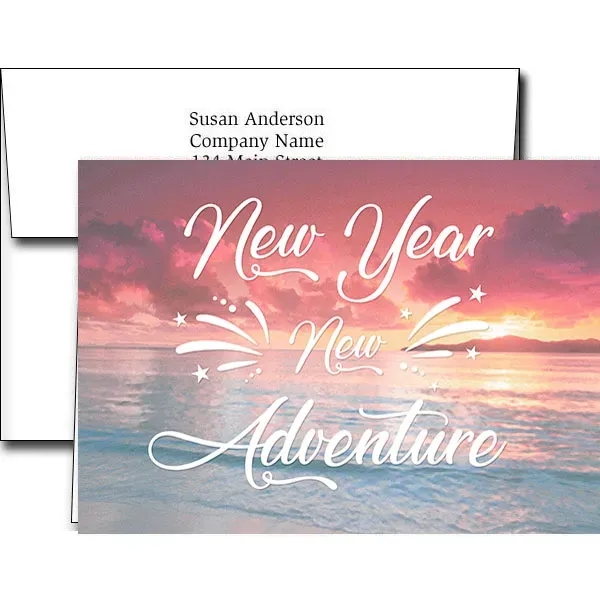 New Years greeting cards with fireworks design... from ASI 46719 Corner Lot Marketing Inc / CLMPromotions