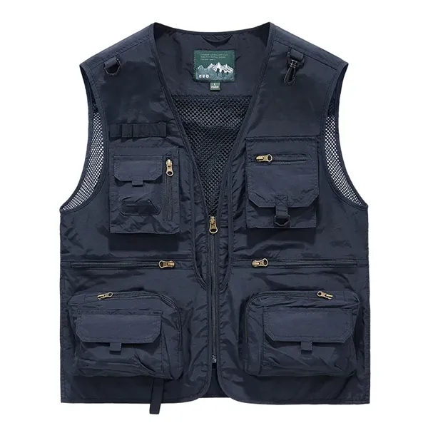 Breathable fishing vest with stowable back panel, multi-pocket design, and heat-transfer... from ASI 72657 Active Life Promo / Active Life
