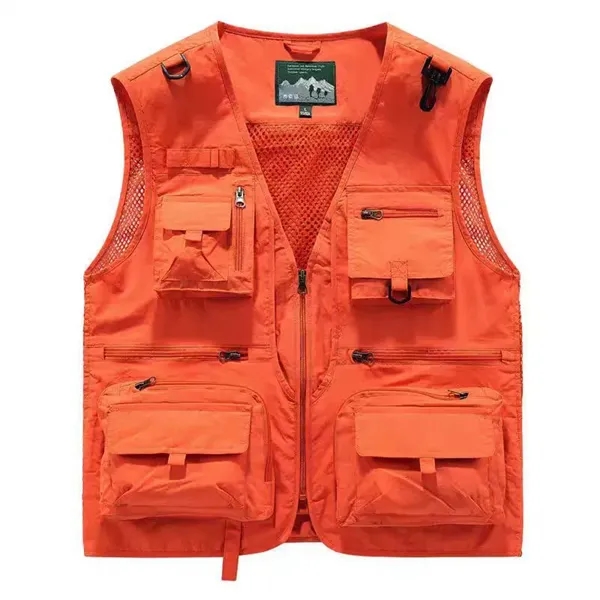 Breathable fishing vest with stowable back panel, multi-pocket design, and heat-transfer... from ASI 72657 Active Life Promo / Active Life