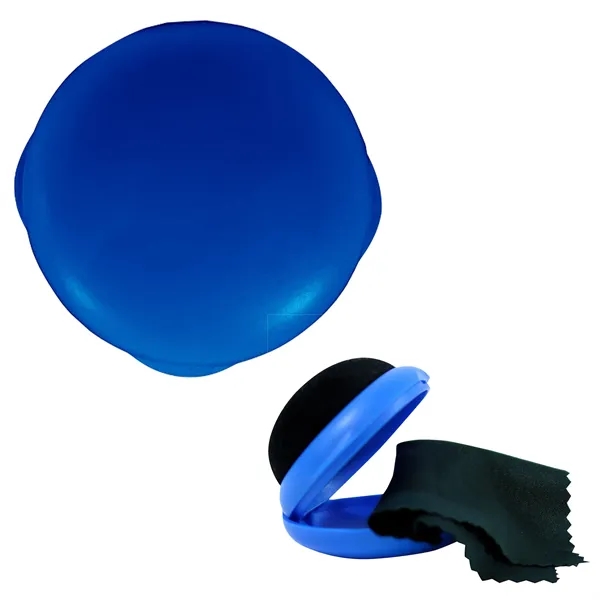 1 1/4" x 2" round 3D screen cleaner and microfiber cleaning... from ASI 61966 HPG / Beacon Promotions