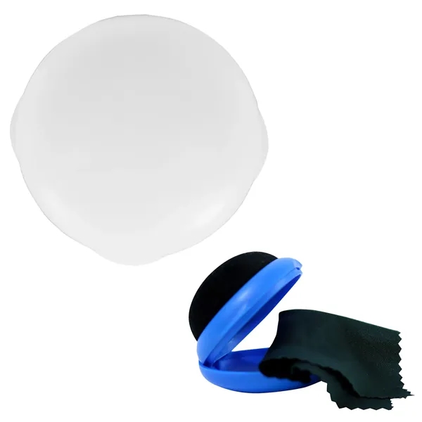 1 1/4" x 2" round 3D screen cleaner and microfiber cleaning... from ASI 61966 HPG / Beacon Promotions