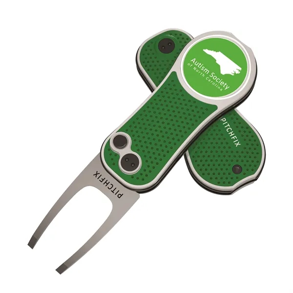 Pitchfix Hybrid Golf Divot Repair tool with textured grip, club rest,... from ASI 52263 EMT