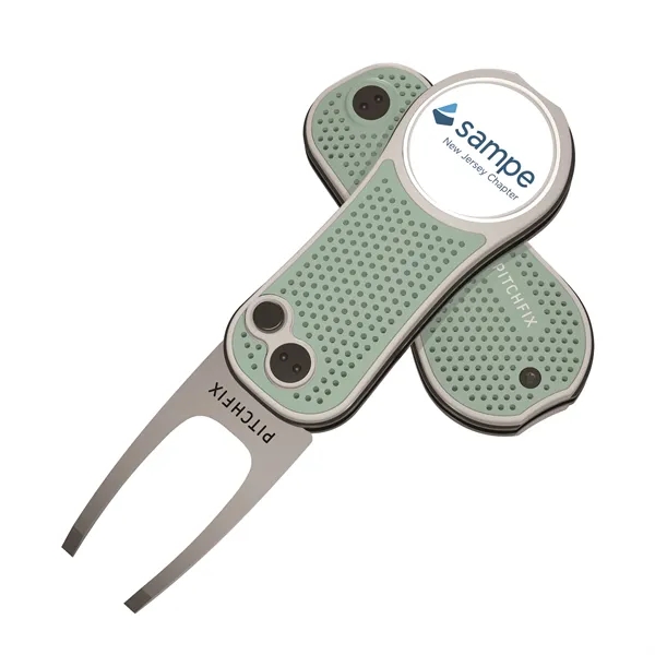 Pitchfix Hybrid Golf Divot Repair tool with textured grip, club rest,... from ASI 52263 EMT