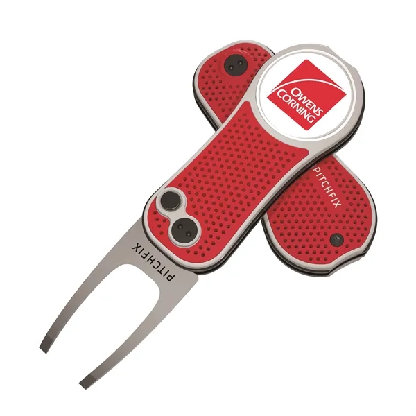 Pitchfix Hybrid Golf Divot Repair tool with textured grip, club rest,... from ASI 52263 EMT