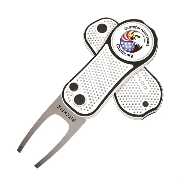 Pitchfix Hybrid Golf Divot Repair tool with textured grip, club rest,... from ASI 52263 EMT