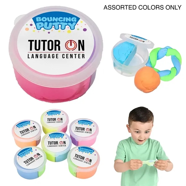 Bouncing putty; comes packaged in a plastic container and split between... from ASI 52710 Lincoln Line