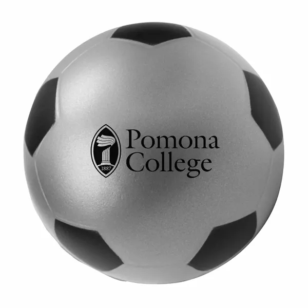 2.5" soccer ball shaped stress reliever.... from ASI 63549 Jornik Manufacturing Corp / Jornik