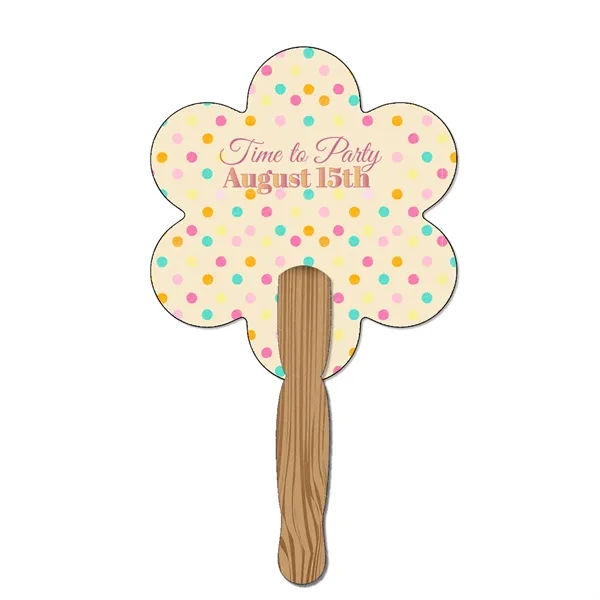 12.50"H x 7.72"W flower shaped hand held 120 # paper fan... from ASI 54040 Fey Promo