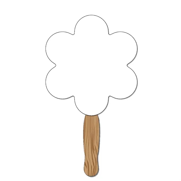 12.50"H x 7.72"W flower shaped hand held 120 # paper fan... from ASI 54040 Fey Promo