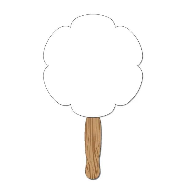 12.50"H x 8.02"W flower shaped hand held 120 # paper fan... from ASI 54040 Fey Promo