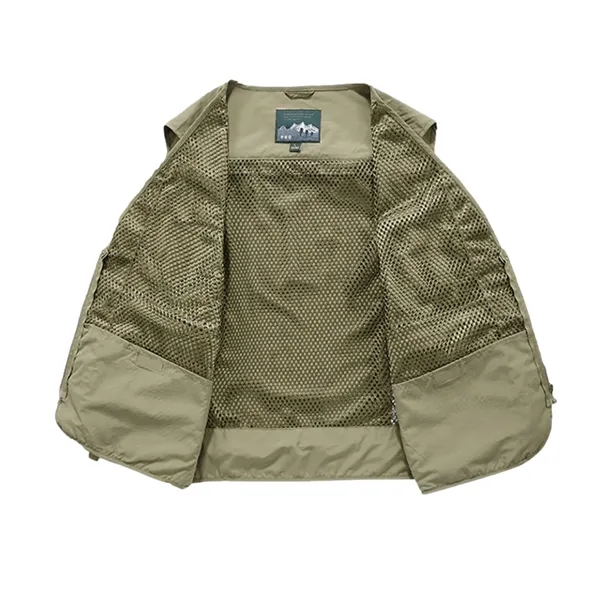 Breathable fishing vest with stowable back panel, multi-pocket design, and heat-transfer... from ASI 72657 Active Life Promo / Active Life