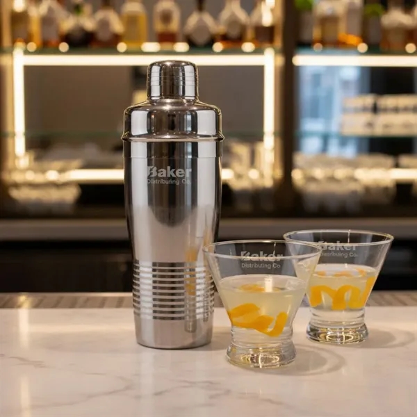 The Genoa Cocktail Shaker & Martini Set combines modern design with... from ASI 84592 St Regis Group