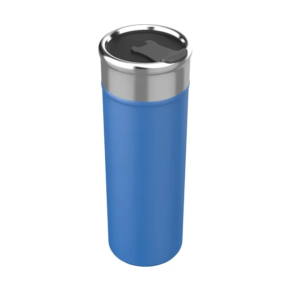 2.94" x 8.25" x 2.94" Esen double-wall stainless steel 18-ounce tumbler... from ASI 67866 Logomark/Valumark