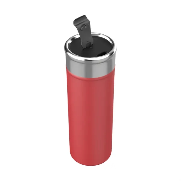 2.94" x 8.25" x 2.94" Esen double-wall stainless steel 18-ounce tumbler... from ASI 67866 Logomark/Valumark