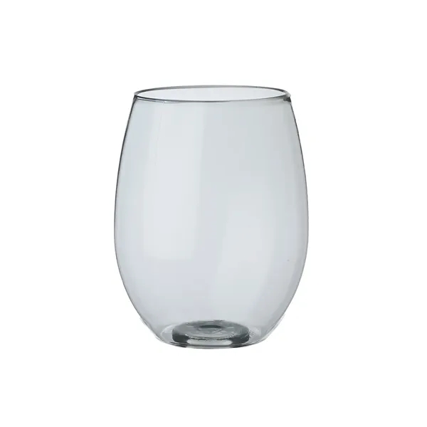Stemless plastic wine glass of 16 oz. capacity with 1 color... from ASI 37218 Athena Promo (tm)