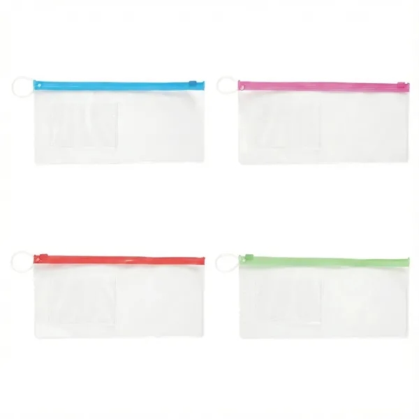 Vinyl card slot pouch plus 1 color pad print imprint on... from ASI 37218 Athena Promo (tm)