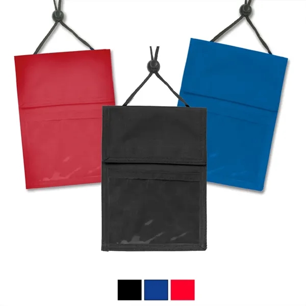 .5" x 7" vinyl top-loading vinyl hanging ID wallet with pen... from ASI 62088 IDProductsource