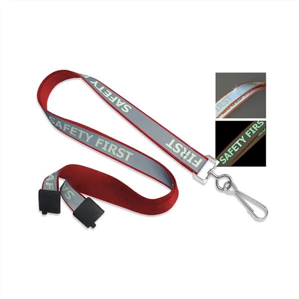 Preprinted. 5/8" "Safety First" glow-in-the-dark breakaway reflective lanyard. Blank.... from ASI 62088 IDProductsource