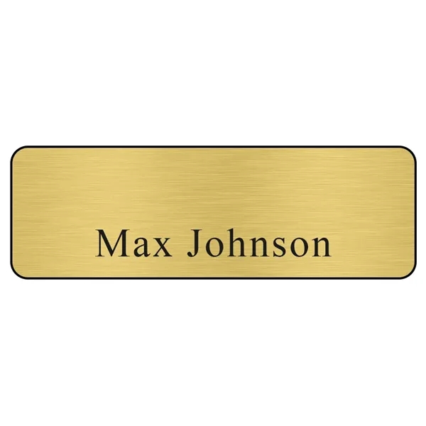 The Hollywood name tag is a popular choice that displays your... from ASI 61966 HPG / Beacon Promotions HPG Gold