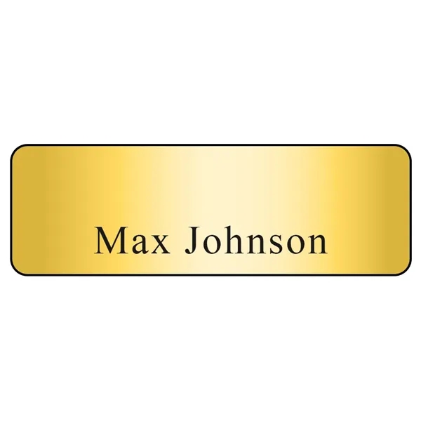 The Hollywood name tag is a popular choice that displays your... from ASI 61966 HPG / Beacon Promotions HPG Gold