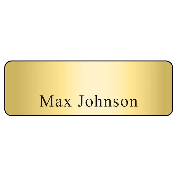 The Hollywood name tag is a popular choice that displays your... from ASI 61966 HPG / Beacon Promotions HPG Gold