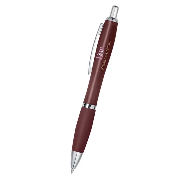 Ballpoint pen with plunger action and rubberized grip.... from ASI 61125 Hit Promotional Products / Hit®