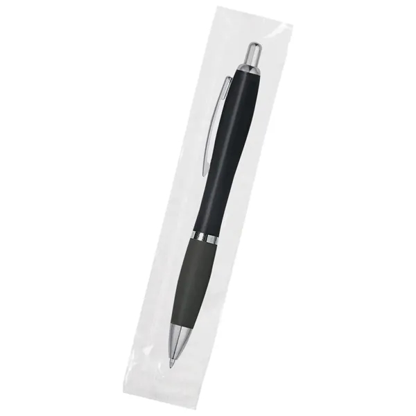 Ballpoint pen with plunger action and rubberized grip.... from ASI 61125 Hit Promotional Products / Hit®