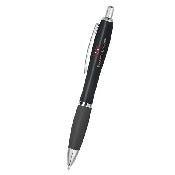 Ballpoint pen with plunger action and rubberized grip.... from ASI 61125 Hit Promotional Products / Hit®